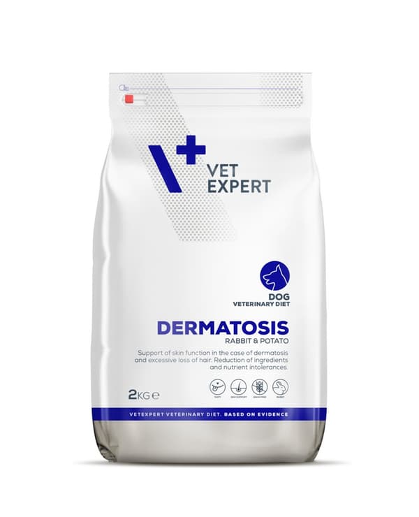 VET EXPERT Veterinary Diet Dermatosis Dog Rabbit & Potato - tørfoder til hunde - 2 kg