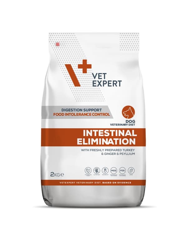 VET EXPERT Veterinary Diet Intestinal Elimination Hund – tørfoder til hunde – 2 kg