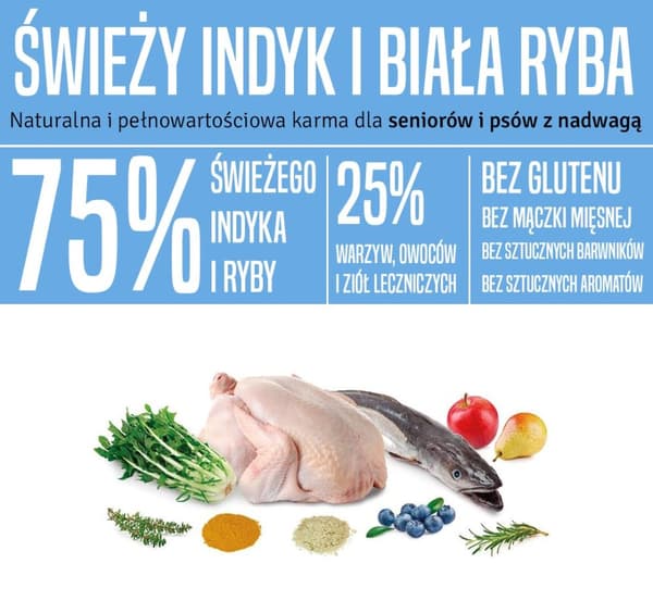 ARQUIVET Fresh Senior & Light Turkey and Fish - puolikostea koiranruoka - 10 kg