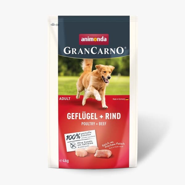ANIMONDA Gran Carno Adult siipikarja ja naudanliha - kuiva koiranruoka - 4 kg