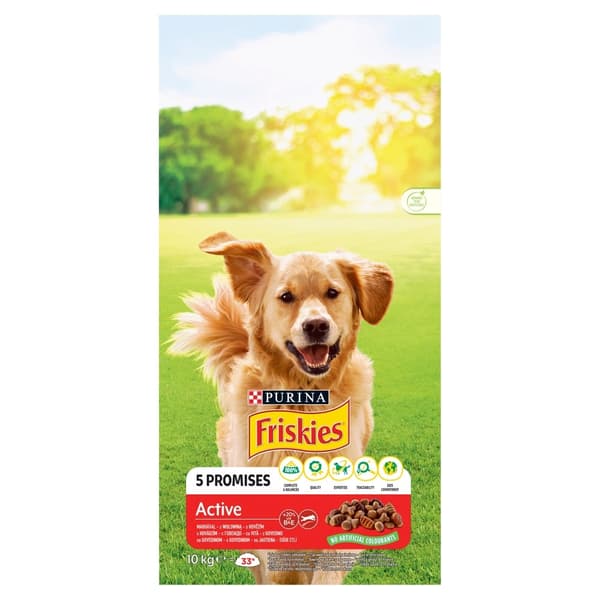 PURINA Friskies Active - torrfoder för hundar - 10 kg
