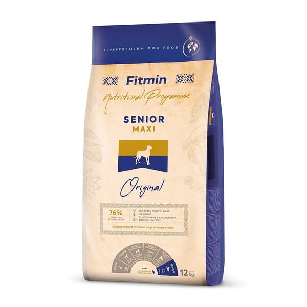 FITMIN Dog Maxi Senior - kuiva koiranruoka - 12 kg