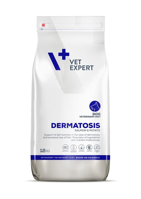 VET EXPERT Veterinary Diet Dermatosis Hunde Laks & Kartoffel - tørfoder til hunde - 12 kg