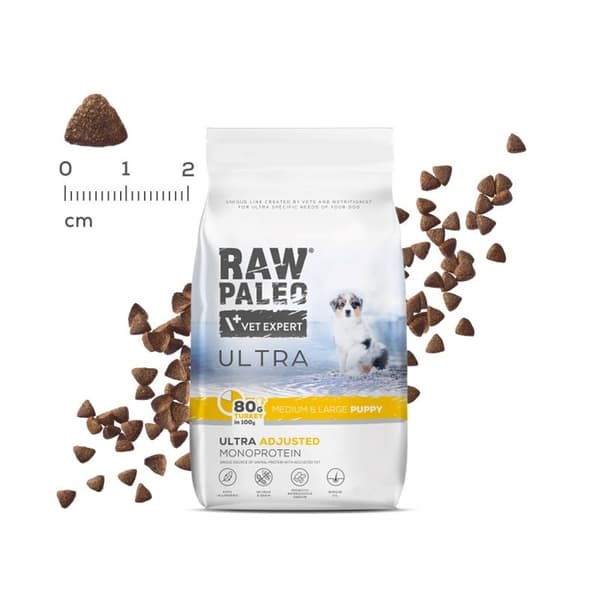 VetExpert Raw Paleo Ultra Turkey Medium&Large Puppy - Kuiva koiranruoka - 10 kg