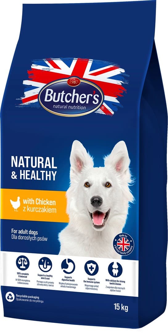 Butcher's Pet Care 5011792002061 torrfoder för hundar 15 kg vuxen kyckling