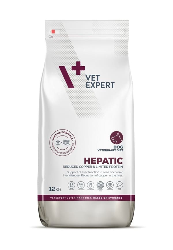 VET EXPERT Veterinary Diet Hepatic Dog - torrfoder för hundar - 12 kg