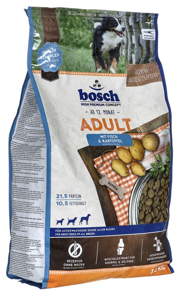 Bosch 04030 Fisk & Kartoffelfoder til voksne hunde 3 kg