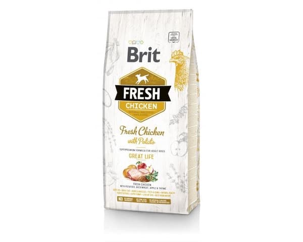 Brit Fresh 12 kg aikuisille omena, tattari, kana, peruna