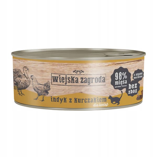 Wiejska Zagroda KOT - Kalkon med kyckling - 85g