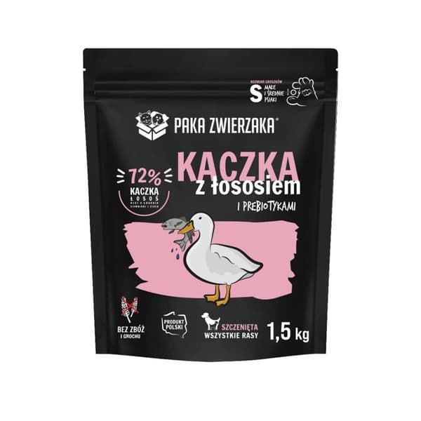 ANIMAL CRACK Puppy Duck med lax S - torrfoder för hundar - 1,5 kg