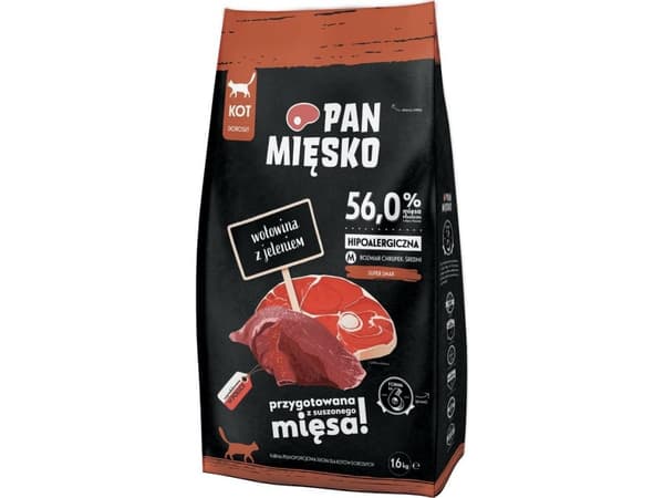 Pan Mięsko PAN MIĘSKO Nötkött med rådjur M 1,6kg för katter