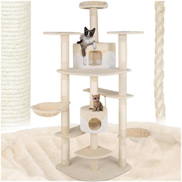 Katt klösträd / klösmöbel Filippa - beige/vit