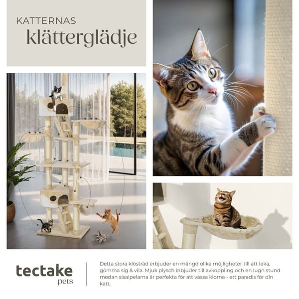 Klösträd katt, klösmöbel Hansi - beige/vit
