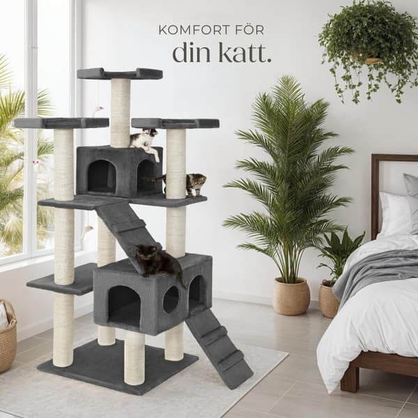Klösträd katt Knuti - antracit