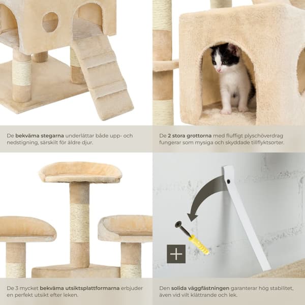 Katt klösträd, klösmöbel Mogli - beige