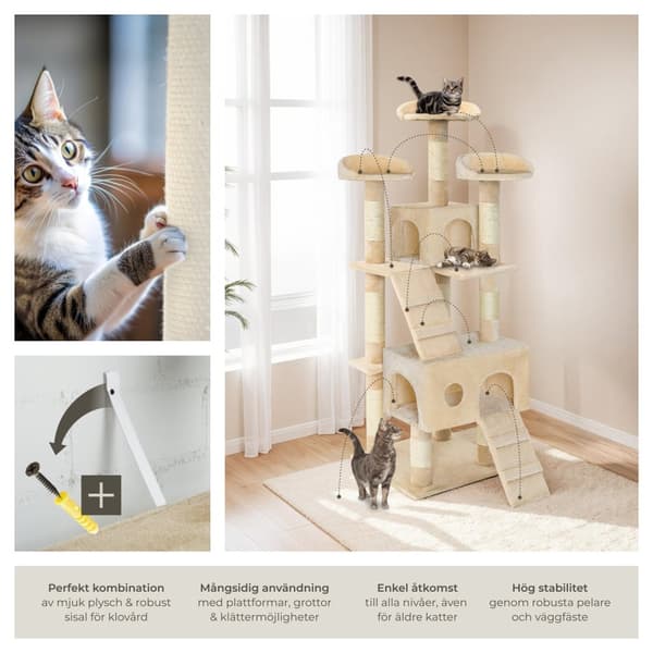 Katt klösträd, klösmöbel Mogli - beige