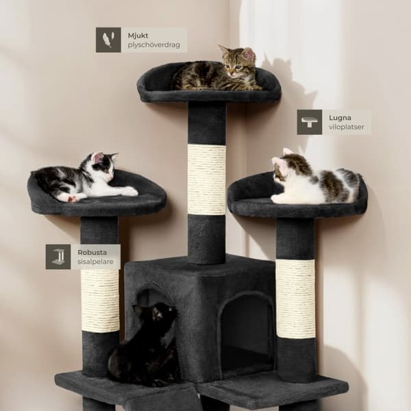 Katt klösträd, klösmöbel Mogli - svart