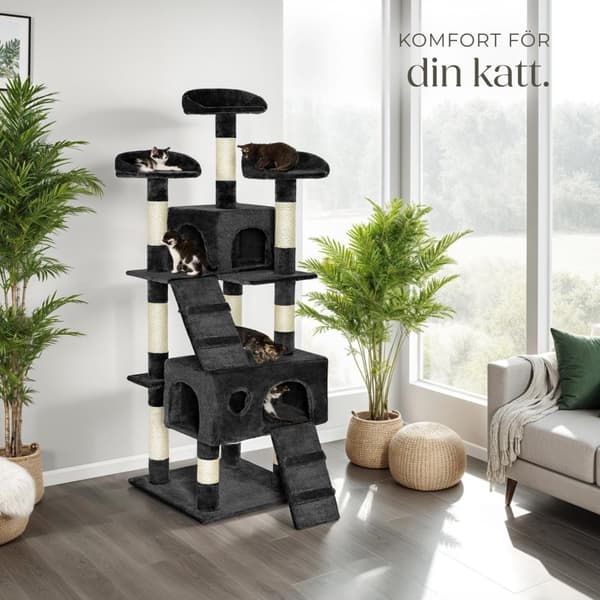 Katt klösträd, klösmöbel Mogli - svart