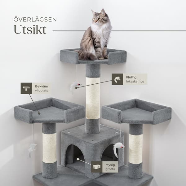 Katt klösträd, klösmöbel Barney - grå