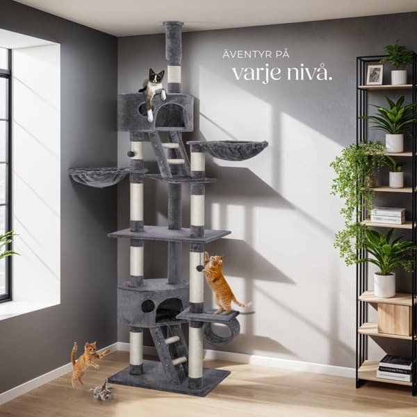 Klösträd katt, klösmöbel Hansi - grå