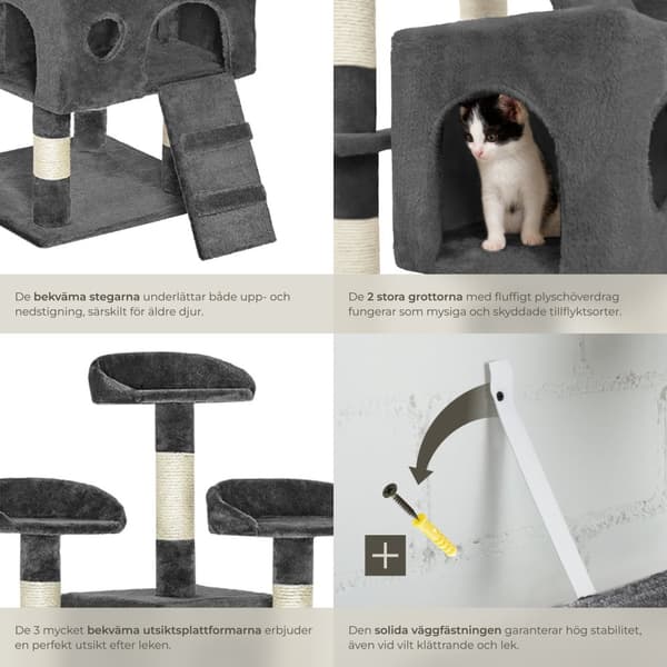 Katt klösträd, klösmöbel Mogli - grå