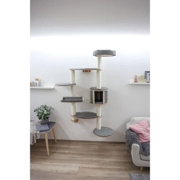 Kerbl vægmonteret kradsetræ Dolomit XL Tofana grå 185 cm 81541