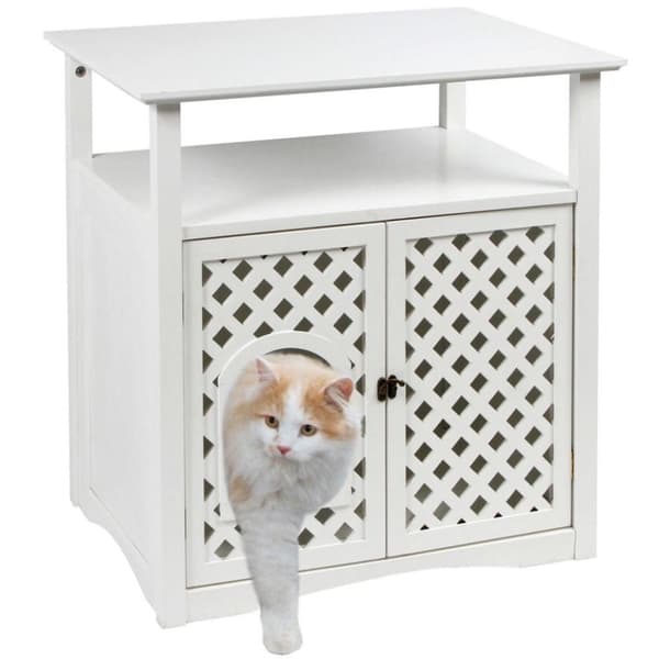 Kerbl Kattetoalett kabinett Helena 64x46x65 cm hvit 82662