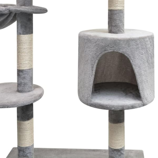 vidaXL Katt Klösträd med klöspelare och 125 cm grå