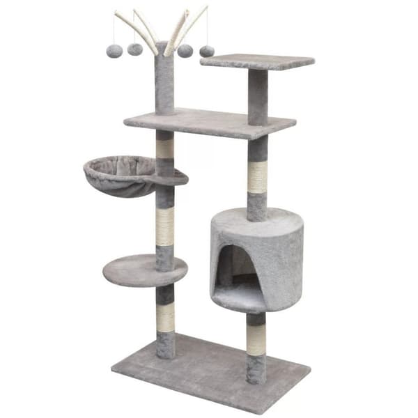 vidaXL kradsetræ til katte sisal 125 cm grå