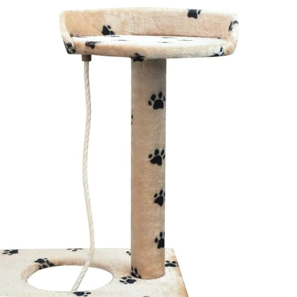 vidaXL Katt Klösträd med klöspelare i sisal 150 cm tassavtryck beige