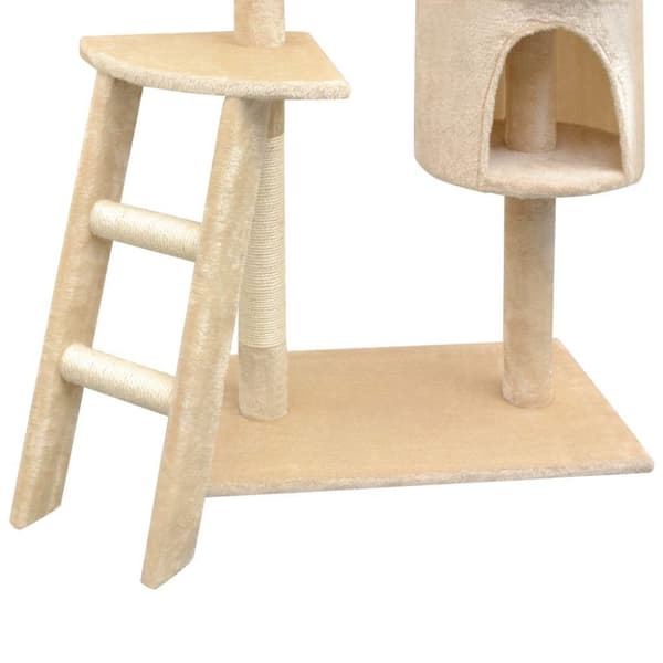 vidaXL Katt Klösträd med klöspelare i sisal 150 cm beige