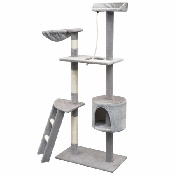 vidaXL kradsetræ til katte med sisal 150 cm grå