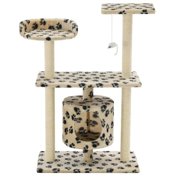 vidaXL kradsetræ med sisalkradsestolper 95 cm beige poteaftryk