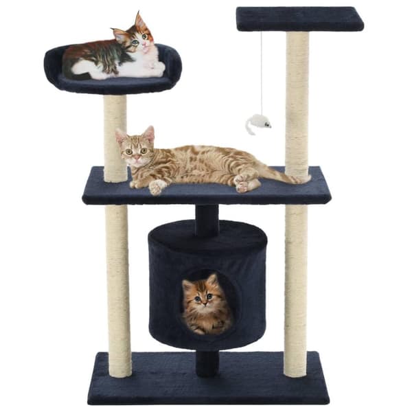 vidaXL Katt Klösträd med klöspelare och 95 cm mörkblå