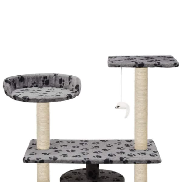 vidaXL Kloretre med klorestolper i sisal 95 cm poteavtrykk grå