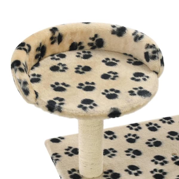vidaXL Katt Klösträd med sisalpelare 95 cm tassavtryck beige
