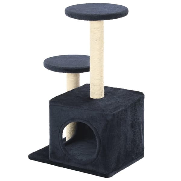 vidaXL Katt Klösträd med klöspelare i sisal 60 cm mörkblå