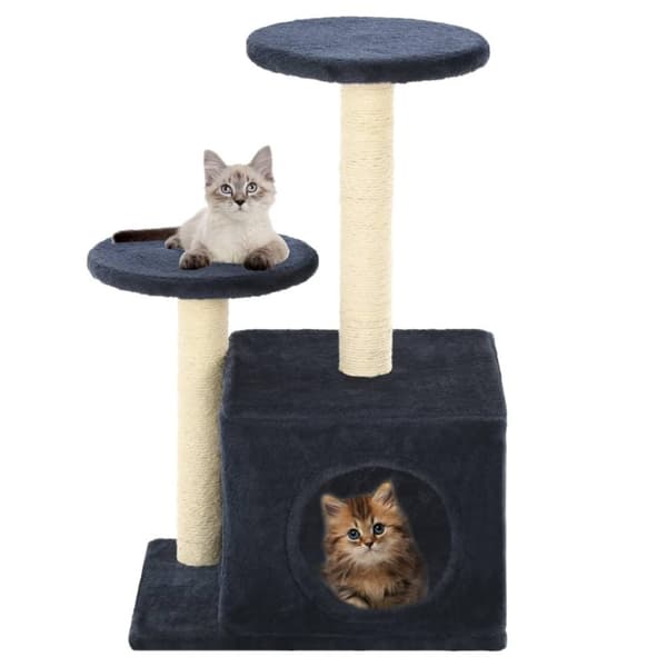 vidaXL Katt Klösträd med klöspelare i sisal 60 cm mörkblå