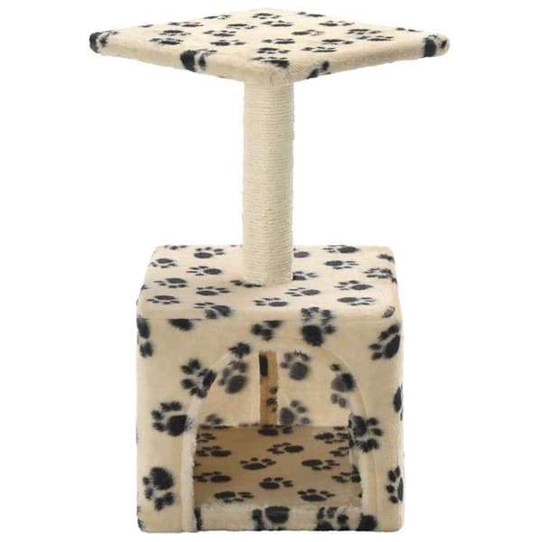 vidaXL Katt Klösträd med klöspelare i sisal 55 cm tassavtryck beige