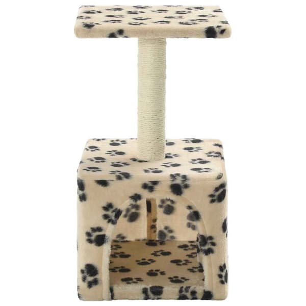 vidaXL Katt Klösträd med klöspelare i sisal 55 cm tassavtryck beige