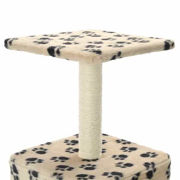 vidaXL Katt Klösträd med klöspelare i sisal 55 cm tassavtryck beige
