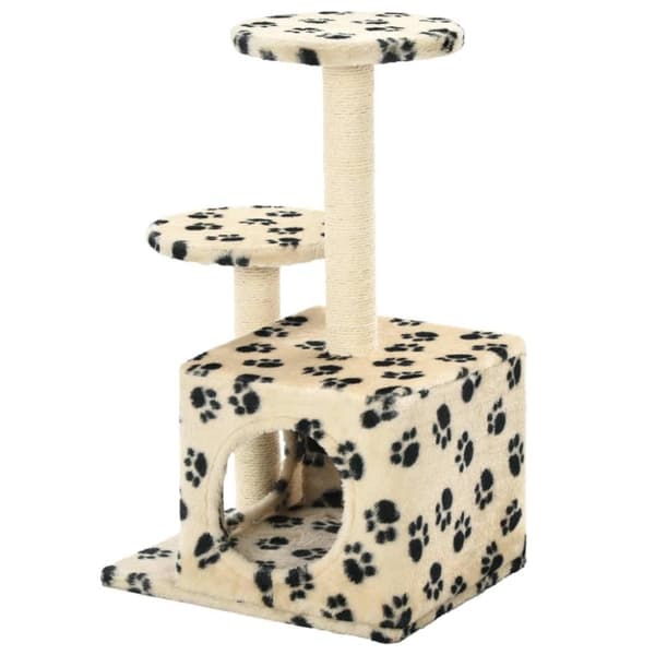 vidaXL Kloretre med klorestolper i sisal 60 cm poteavtrykk beige