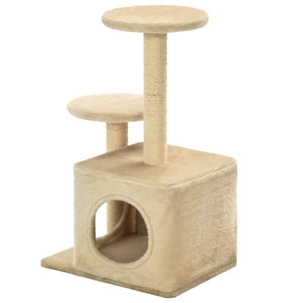 vidaXL Katt Klösträd med klöspelare i sisal 60 cm beige