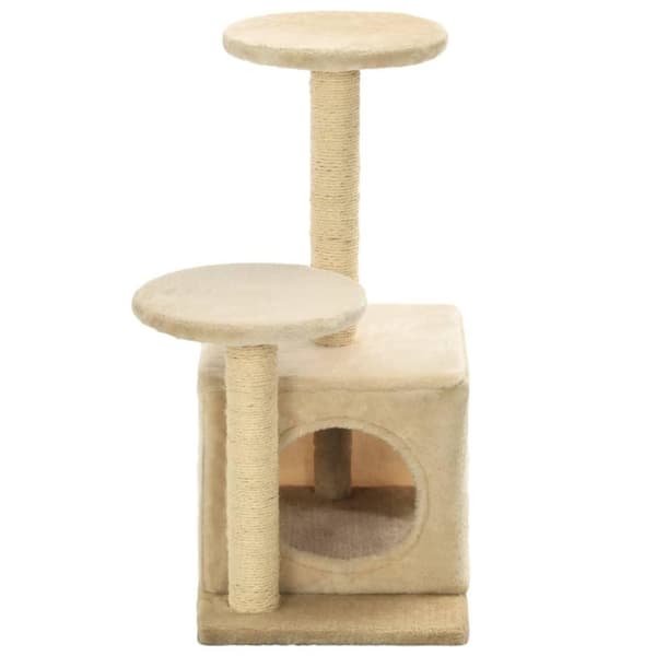 vidaXL Katt Klösträd med klöspelare i sisal 60 cm beige