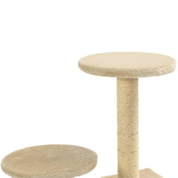vidaXL Katt Klösträd med klöspelare i sisal 60 cm beige