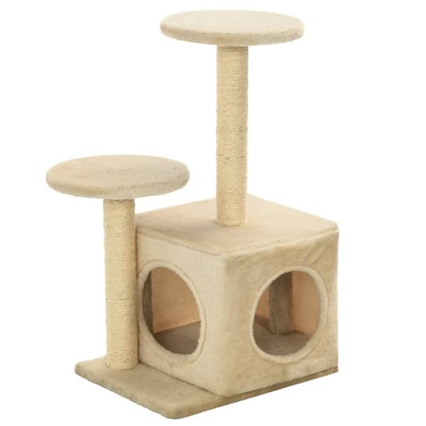 vidaXL Katt Klösträd med klöspelare i sisal 60 cm beige