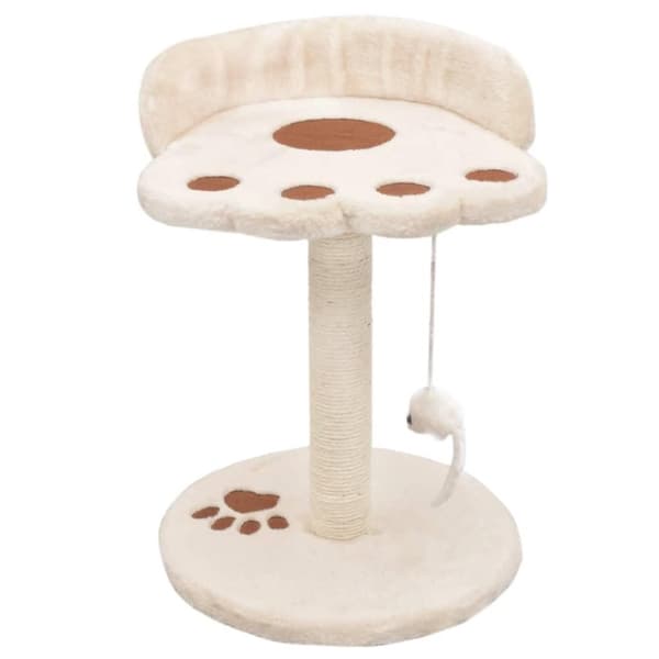 vidaXL Katt Klösträd med klöspelare i sisal 40 cm beige och brun