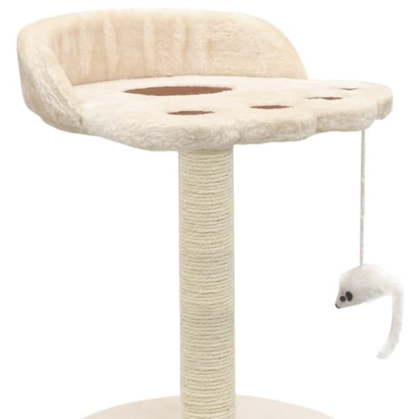vidaXL Katt Klösträd med klöspelare i sisal 40 cm beige och brun
