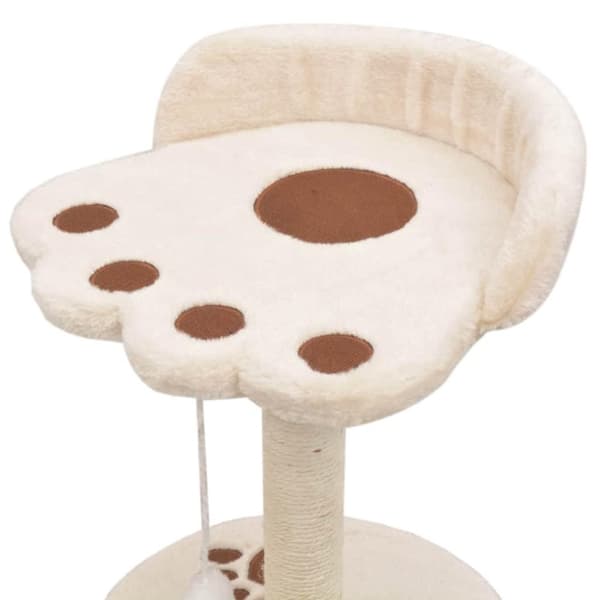 vidaXL Katt Klösträd med klöspelare i sisal 40 cm beige och brun