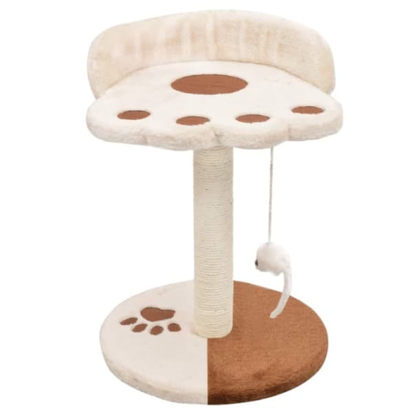 vidaXL Katt Klösträd med klöspelare i sisal 40 cm beige och brun